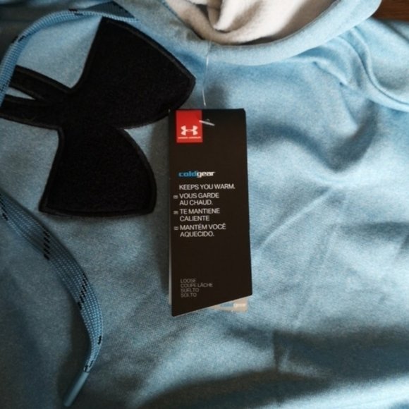 Under Armour Blue Fleece Chenille Logo Small New - Picture 6 of 8